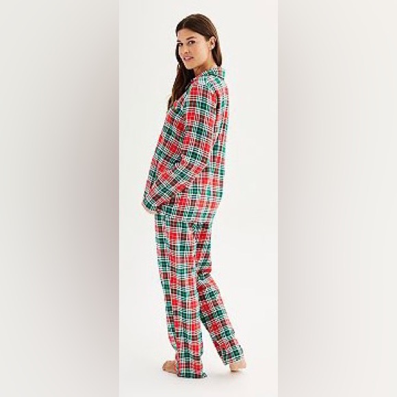 NIP KOHLS Jammies for Families 2 Pc Women’s Flannel Pajama Set Sz Medium $44 - Picture 2 of 3